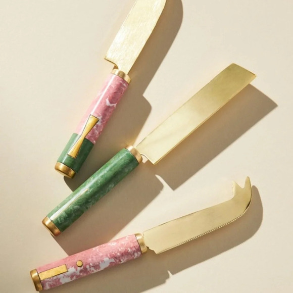 Anthropologie Bergen Cheese Knives Set of 3 - Picture 1 of 2